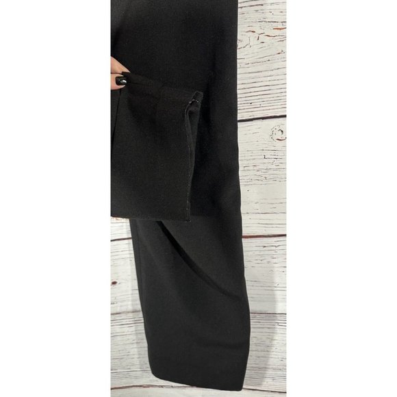 Cintas Black Work Uniform Dress Pants Womens Sz 0 Polyester Flat Front High Rise - Picture 9 of 9